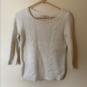 LOFT Cable Knit Chunky Boatneck Sweater